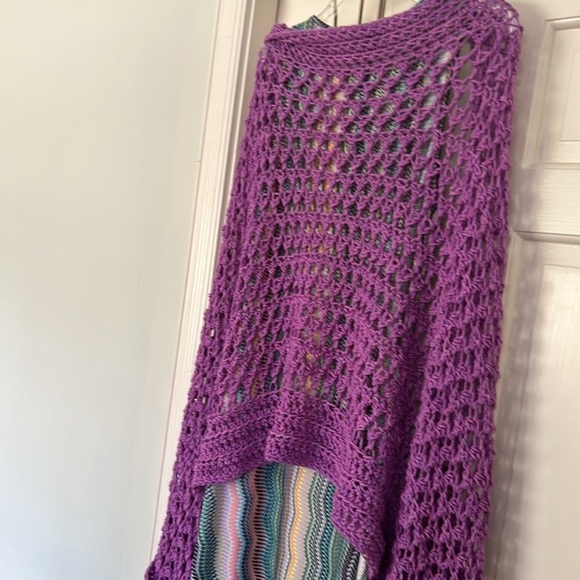 Festival Perfect Pocket Scandinavian Euro Wrap Open Knit Slouchy Pocket Artisan - Picture 15 of 16